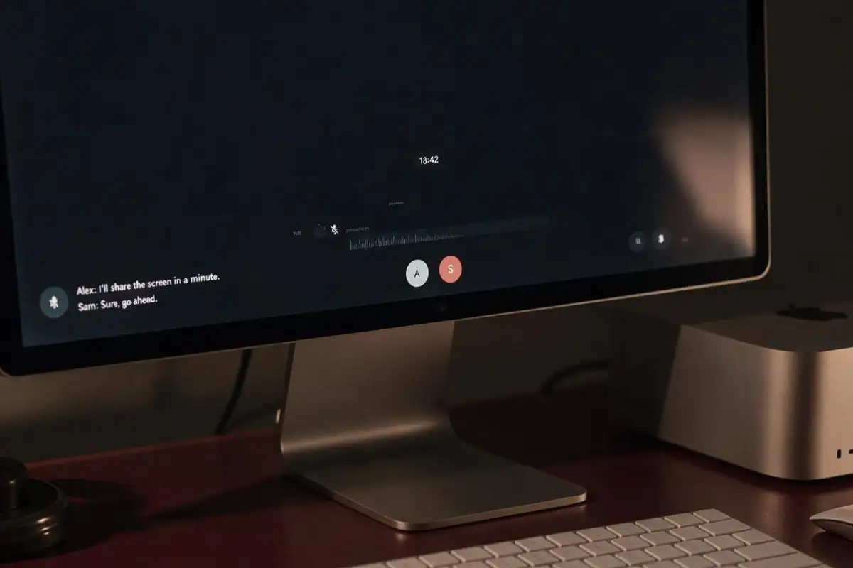 Website design consultation shown on a desktop screen during an online client video call